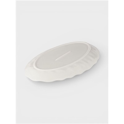 Блюдо сервировочное «Уютный дом. Сердечки», 30.5×18×2.5 см, керамика, белая