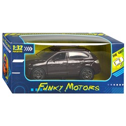 Черная инерционная машинка Кроссовер die-cast,1:32, открывающиеся двери
