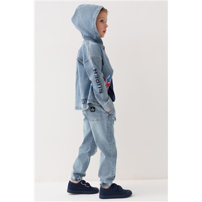 Брюки текстильные джинсовые для мальчиков PLAYTODAY, 1240554