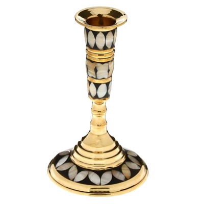 Подсвечник «Зебра», 8×8×13 см, латунь, перламутр
