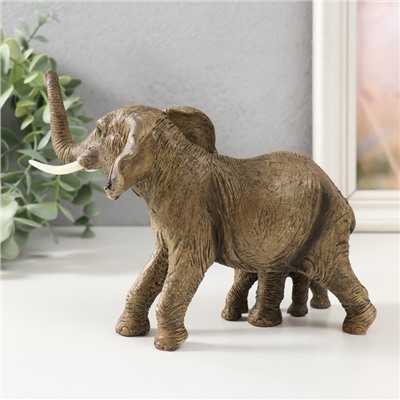 Фигурка полистоун «Слон со слонёнком на прогулке», 17×10×13.7 см