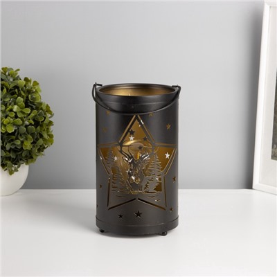 Фигурка светящаяся RISALUX «Ночные звёзды», LED-ночник, 3×ААА, чёрный, 12×12×20.5 см