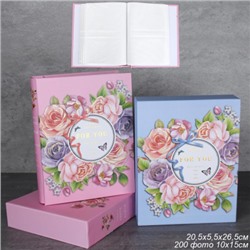 Фотоальбом 200 фото 10х15 Цветы / 6255-19 /уп 36/