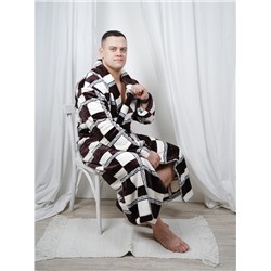 Мистер - халат клетка коричневый