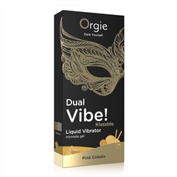 Съедобный гель Dual Vibe Pina Colada с эффектом вибрации и вкусом коктейля пина колада - 15 мл.