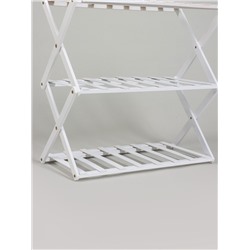 Подставка для цветов Greengo, 3 полки, 50×25×46 см, напольная, бамбук, белая