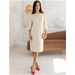 Платье вязаное из хлопковой пряжи с пайетками