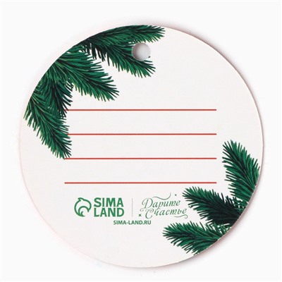 Шильдик на подарок «С Новым годом!», 6.5×6.5 см