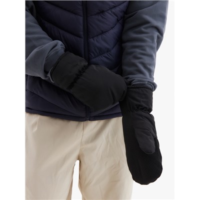 Варежки флисовые зимние мужские, размер 25 см, чёрные