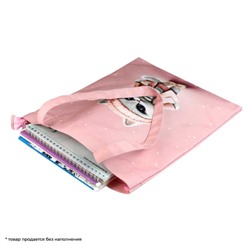 Сумка-шоппер на молнии 29x36 см "КОШЕЧКА В ПАЛЬТО" 69075 полиэстер, сублимационная печать, 1 отд Феникс