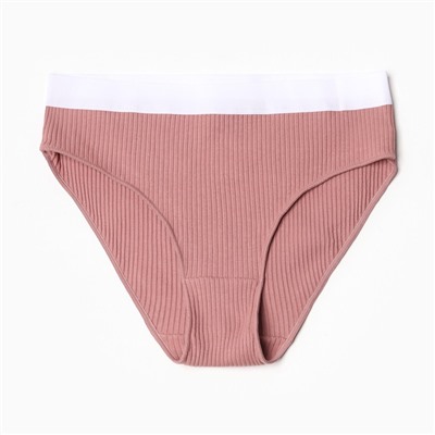 Трусы женские слипы MINAKU в рубчик, размер 40-42, цвет кофейный