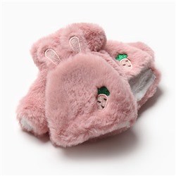 Варежки - митенки женские MINAKU «Зайка», размер 24 см, розовые