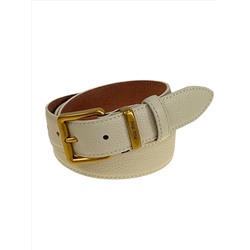 Ремень женский из натуральной кожи, цвет молочный
