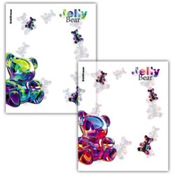Обложка 212х347 мм для тетрадей и дневника Jelly Bear пластиковые набор 12 шт., ассорти 63504 ErichKrause