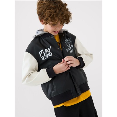 Куртка текстильная с полиуретановым покрытием для мальчиков (бомбер)