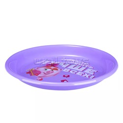 Тарелка плоская детская с декором "Смешарики" 185 мм (Сиреневый)