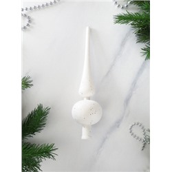 Верхушка на елку Пика 25 см белая / ZAF210142 /уп 100/320/