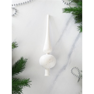 Верхушка на елку Пика 25 см белая / ZAF210142 /уп 100/320/