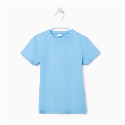 Футболка детская Basic line, голубая, рост 104 см