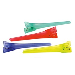 Dewal Зажим для волос средний CL2521, пластик, разноцветный, 6 см, 12 шт. 2145
