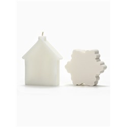 Подарочный набор новогодний: бомбочка снежинка и фигурная свеча дом, URAL LAB