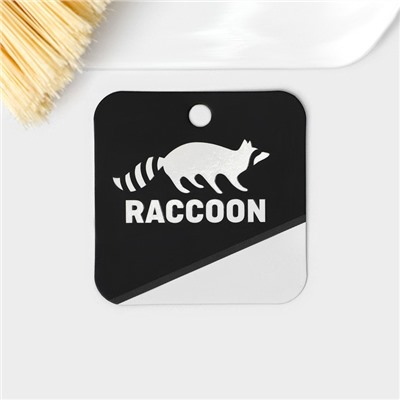 Щётка с совком Raccoon Meli, бамбуковая ручка, совок 33.5×21.5×5.5 см, щётка 30×4 см, ворс 6 см