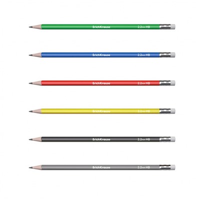 Карандаш пластиковый "Классика 101" HB трехгранный, с ластиком 55270 ErichKrause