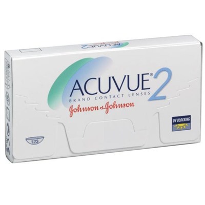 Контактные линзы Acuvue 2, -3,75/8,3, в наборе 6шт
