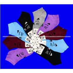 3 ПАРЫ - BFL следки женские "Кошка"