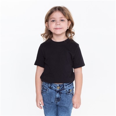 Футболка детская, чёрная, рост 140 см