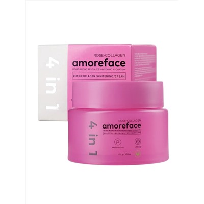 Amoreface Крем для лица 4 в 1 с коллагеном и экстрактом розы / Rose-Collagen Whitening Cream, 100 г 28071