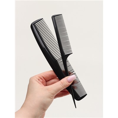 Набор расчёсок, 2 предмета, чёрный