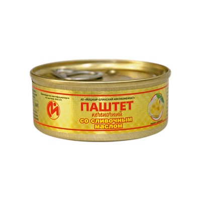 Консервы мясные Паштет печеночный со сливочным маслом №1 с ключом, 100 г