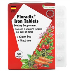 Gaia Herbs, Floradix, Iron Tablets, 120 Tablets