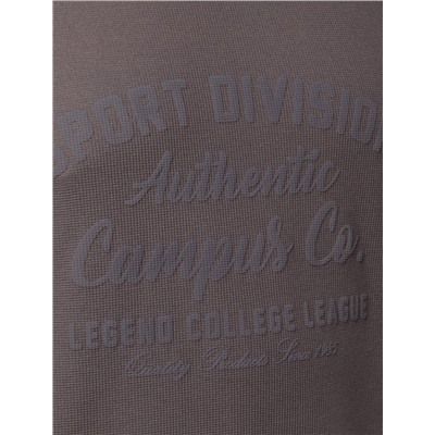 Свитшот из фактурного хлопка с авторским принтом