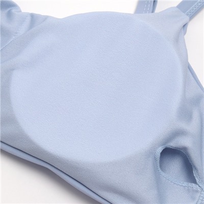 Купальник раздельный со стразами женский MINAKU, голубой, размер 46