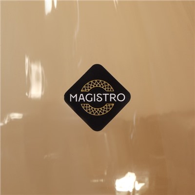Бокалы для вина Magistro «Иллюзия», 550 мл, 10×24 см, стекло, набор 2 шт., бронзовые