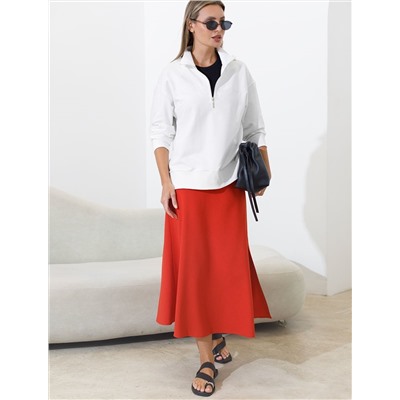 Джемпер с воротом на молнии из  футера двухнитки с эластаном