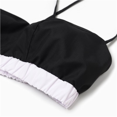 Топ женский на бретелях MINAKU: Home collection, чёрный, размер 46