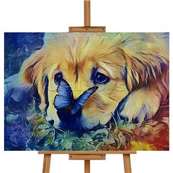 Набор для рисования "Картина по номерам 30х20 см. Грустный пёсик"