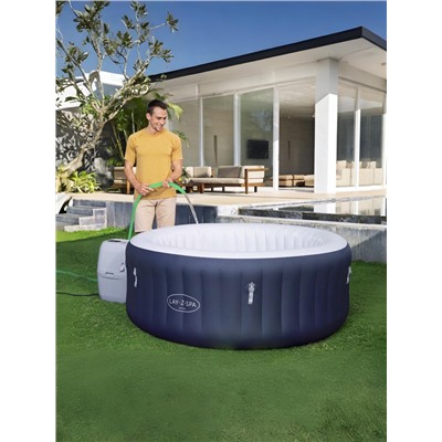 Спа – бассейн Miami EnergySense AirJet 4 Dark Blue, 180×66 см, фильтр-насос, тент, дозатор для химии, аэромассаж, круглый, 6001C Bestway