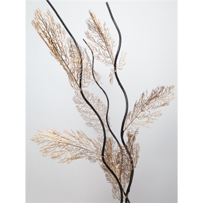 Сухоцвет набор 5 штук 150 см с блестками ветка / 39-34/2 /уп 120/золото
