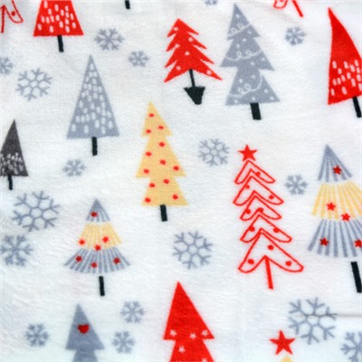 Плед флисовый 150х200 см Елки / GP611-8 /уп 20/100/ 714088 новогодний