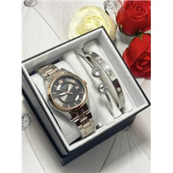Подарочный набор для женщин часы, 2 браслета + коробка #22863148