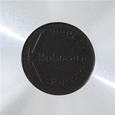 Сковорода KUKMARA Granit ultra red, d=26 см, пластиковая ручка, стеклянная крышка, антипригарное покрытие, алюминий, коричневая