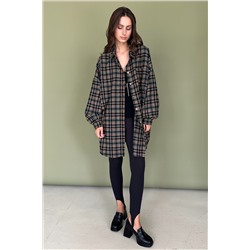 Рубашка женская  HUG077/06/Бежевый, зелёный