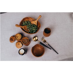 Тарелка, 20×18×8 см, тиковое дерево