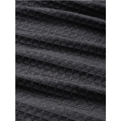 Плед с кисточками вафельный «Этель», 130×160 см, серый, вафля 350 г