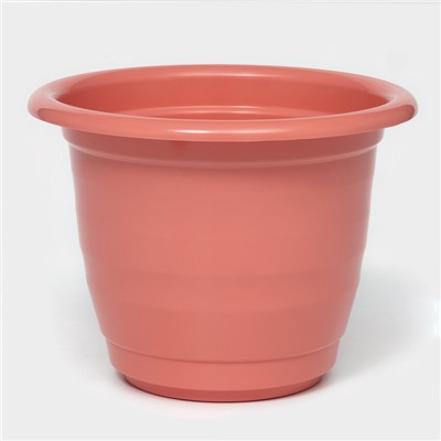 Горшок для цветов с поддоном Доляна «Арена», 2 л, пластиковый цвет коралловый