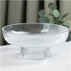 Ваза для фруктов «Камелия», 26.3×11 см, прозрачный